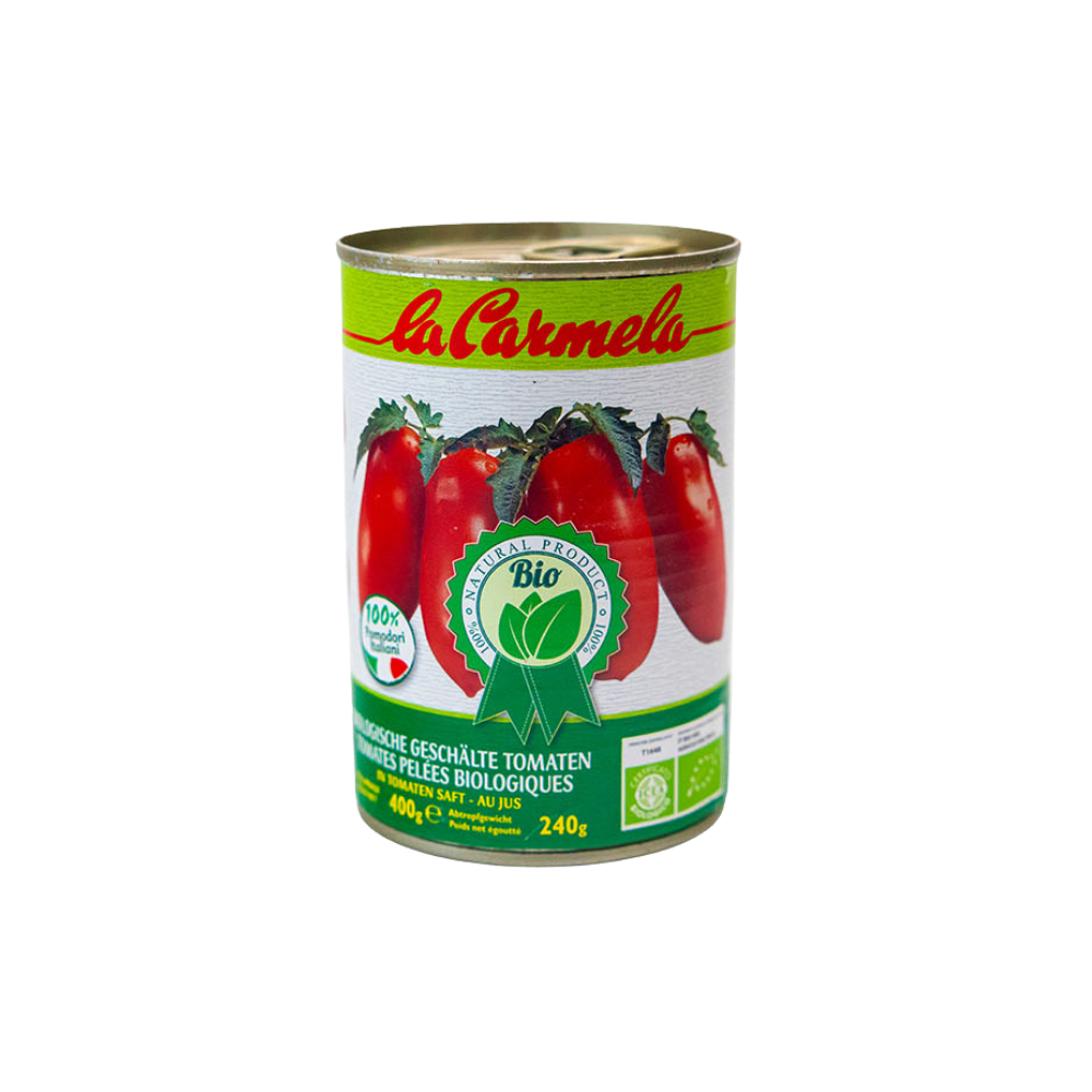 La Carmela Organic Bio Peeled Tomatoes 400g - Vyne